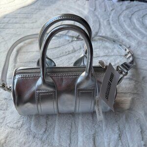 NEW Urban Outfitters Lizzie Mini Duffle Bag Silver